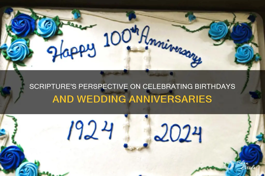 what does scripture say about celebrating birthdays and wedding anniversarys