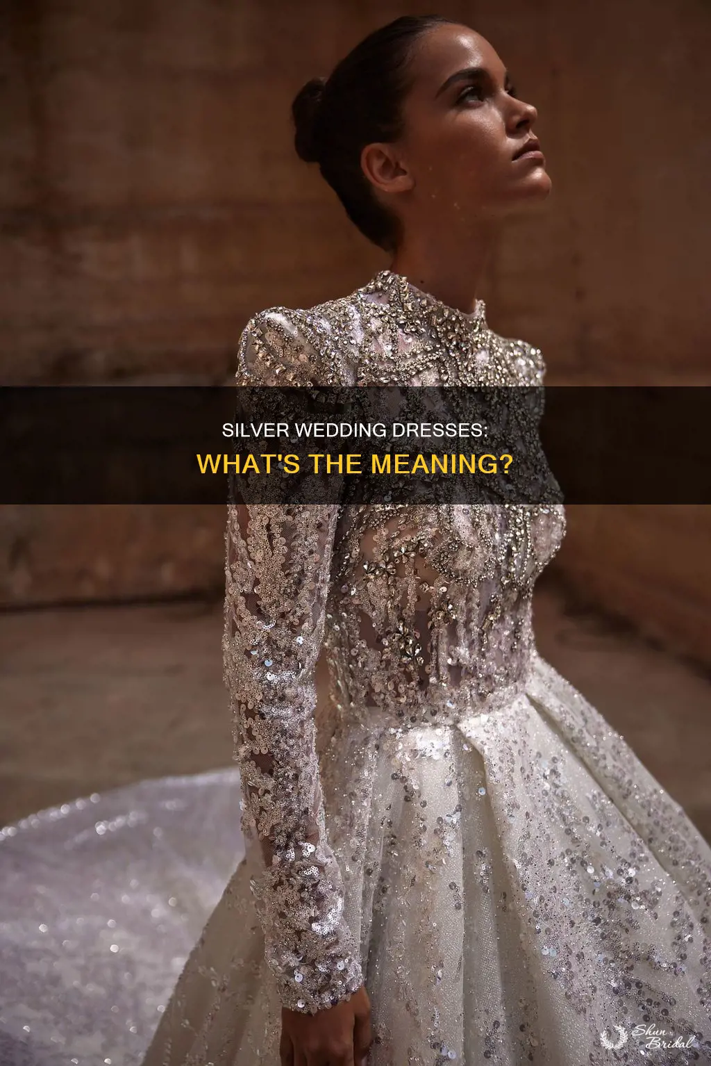 what does silver color wedding dresses mean