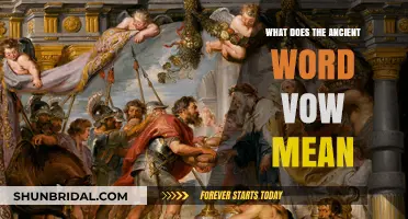 Unveiling the Ancient Meaning: What Does the Word 'Vow' Truly Signify?
