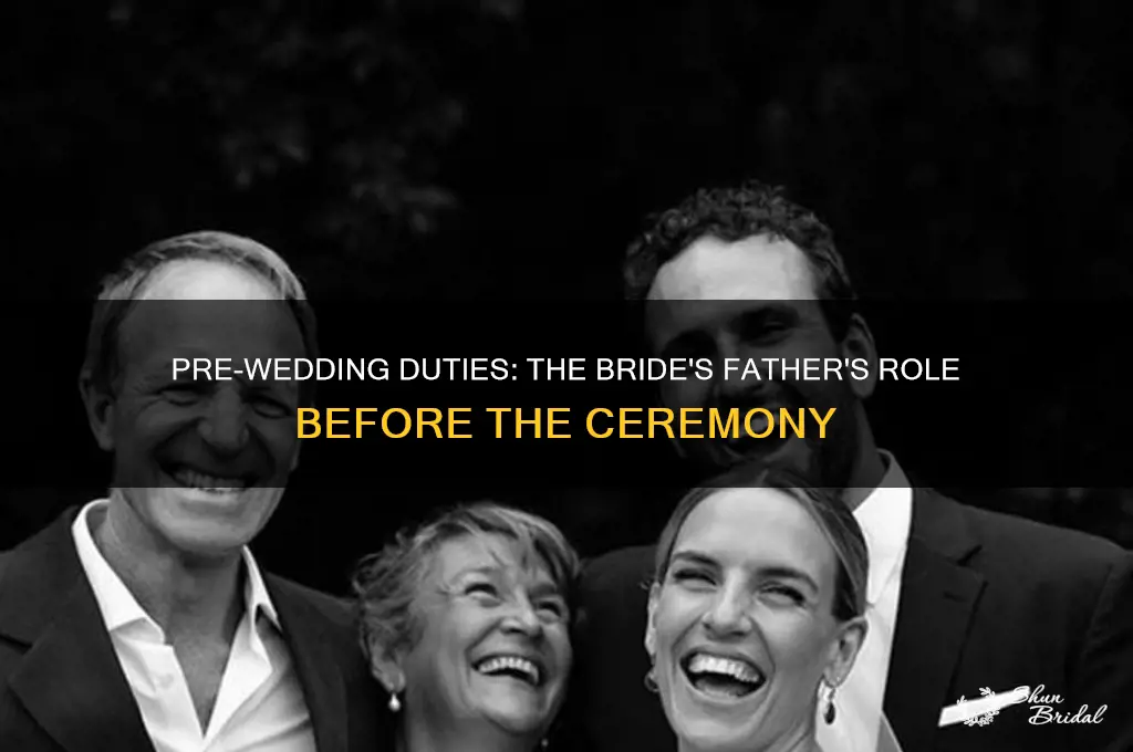 what does the bride father do before the wedding ceremony