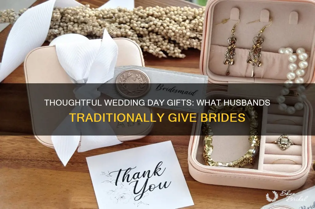 what does the husband get the bride on wedding day