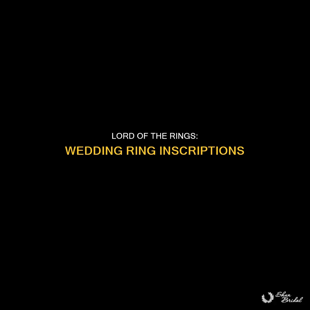 what does the lord of the rings wedding ring say