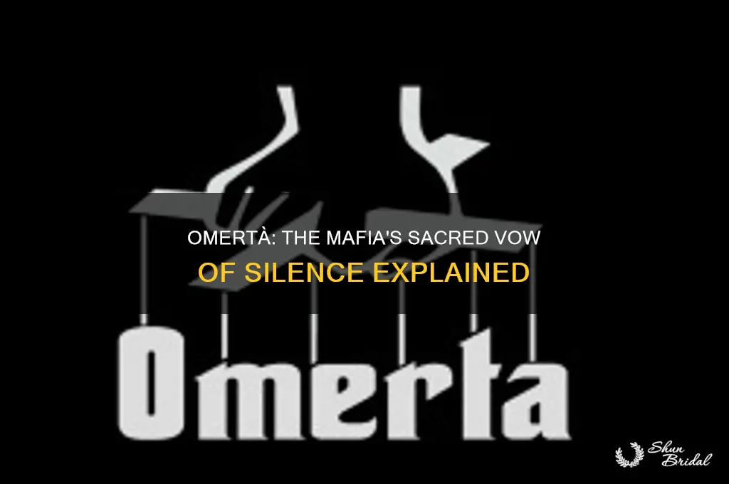 what does the maffia call the vow of silence