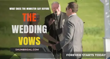 Minister's Words Before Wedding Vows: Unveiling the Traditional Prelude