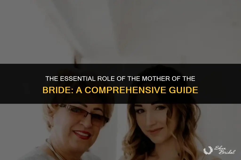 what does the mother of the bride do