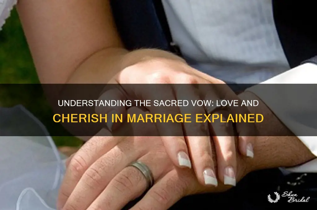 what does the vow to love and to cherish mean