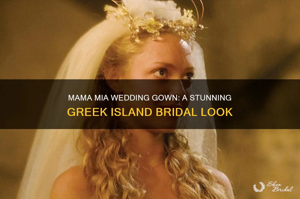what does the wedding gown look like in mama mia