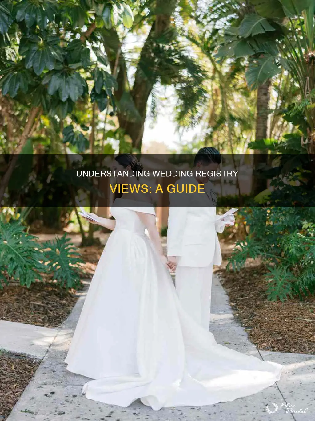 what does view mean in a wedding registry