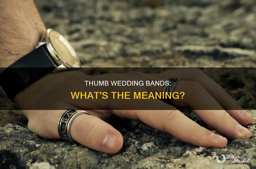 what does wedding band on thumb mean