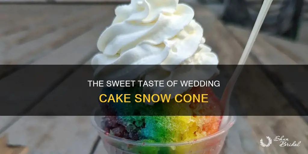 what does wedding cake snow cone taste like