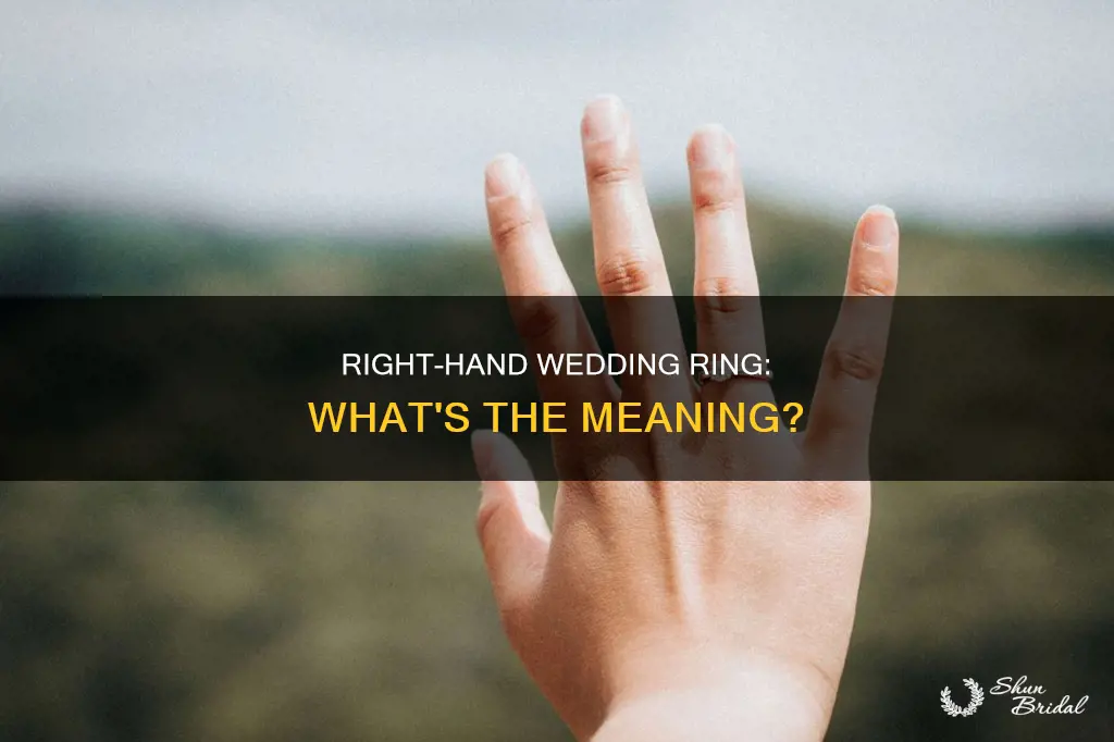 what does wedding ring on right hand mean