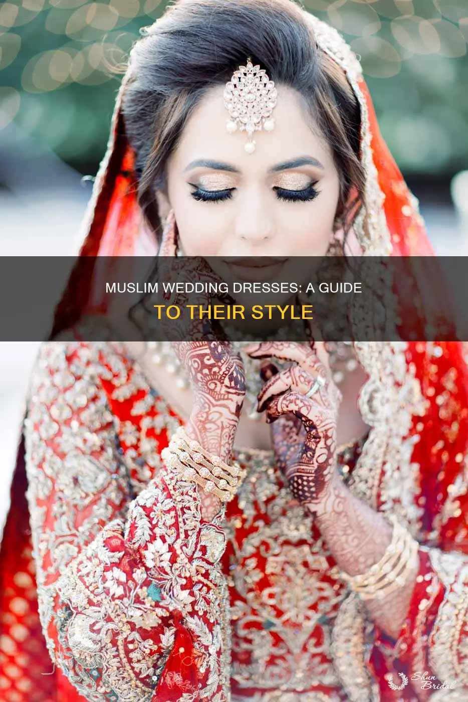 what does woman muslim wedding dress look like