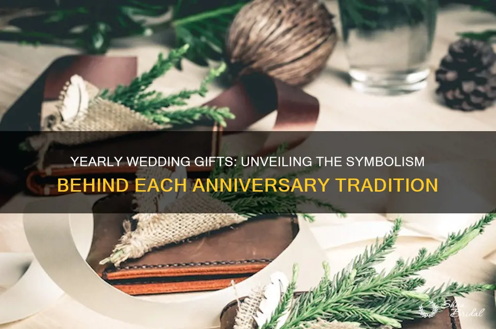 what does yearly wedding gifts symbolize