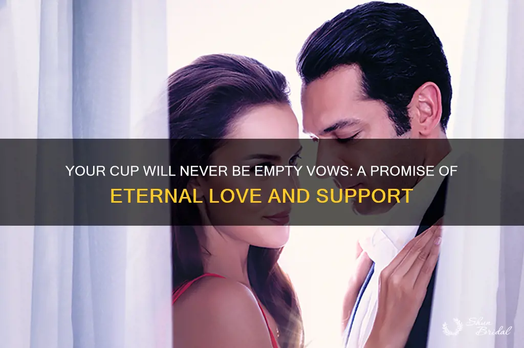 what does your cup will never be empty mean vows
