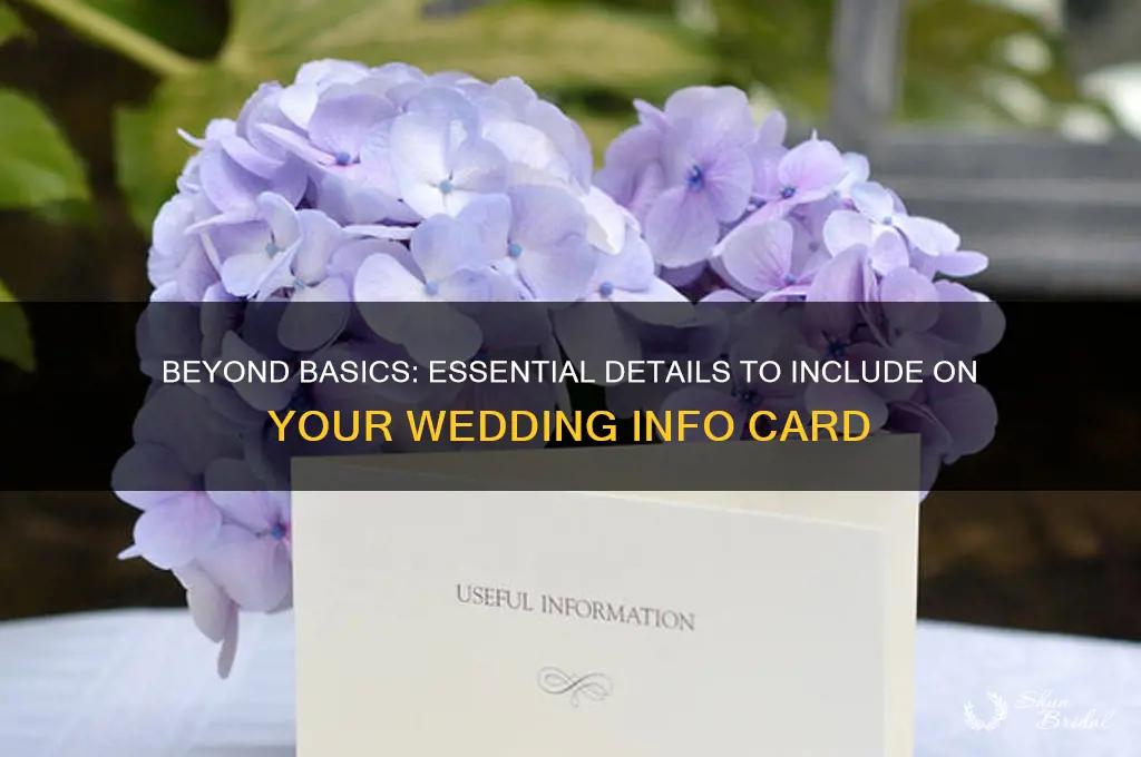 what else is included on wedding info card