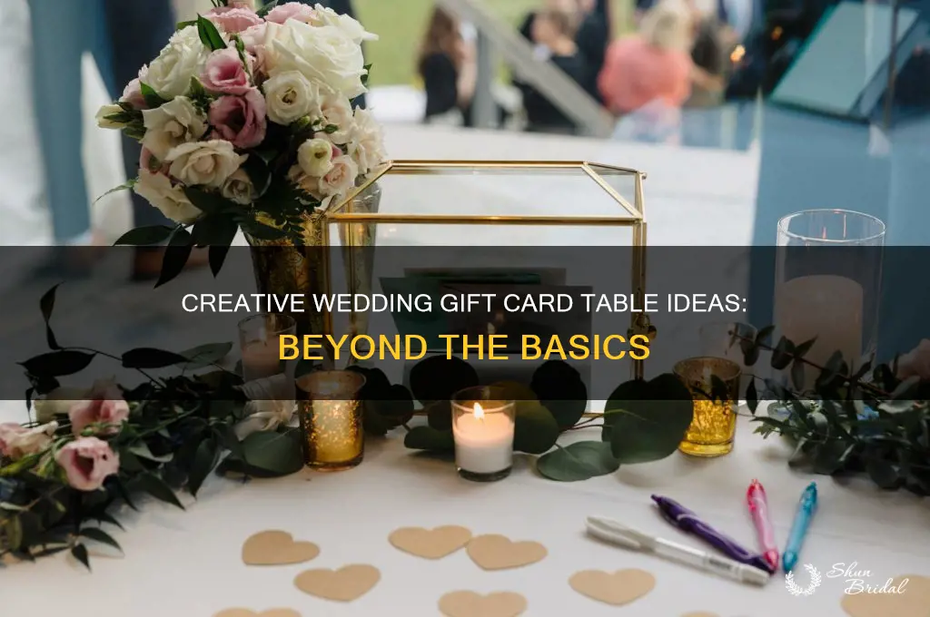 what else to put on gift card table wedding