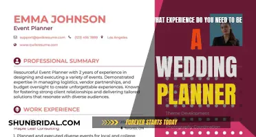 Skills and Experience: Wedding Planner Edition