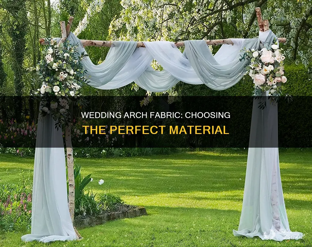 what fabric is used to drape wedding arch
