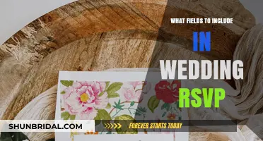 Essential Fields for a Wedding RSVP