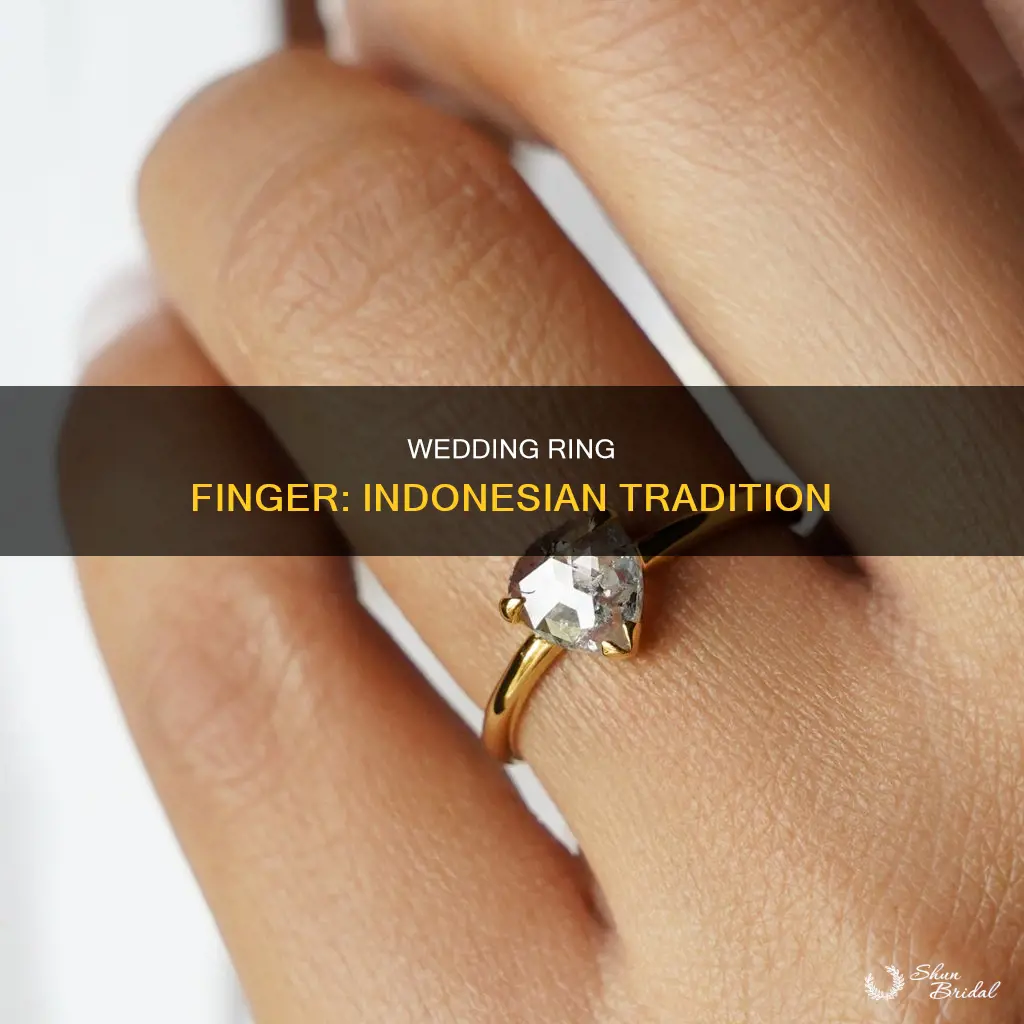 what finger is the wedding ring worn on in indonesia