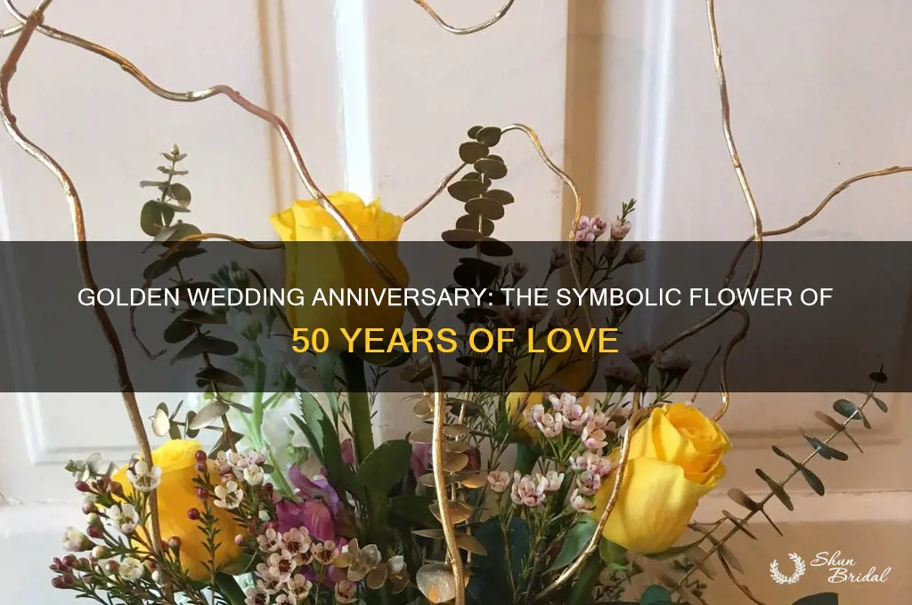 what flower represents golden wedding anniversary