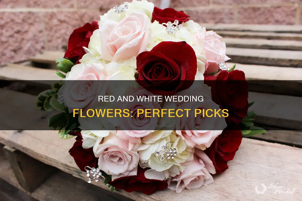 what flowers are red or white suitable for a wedding