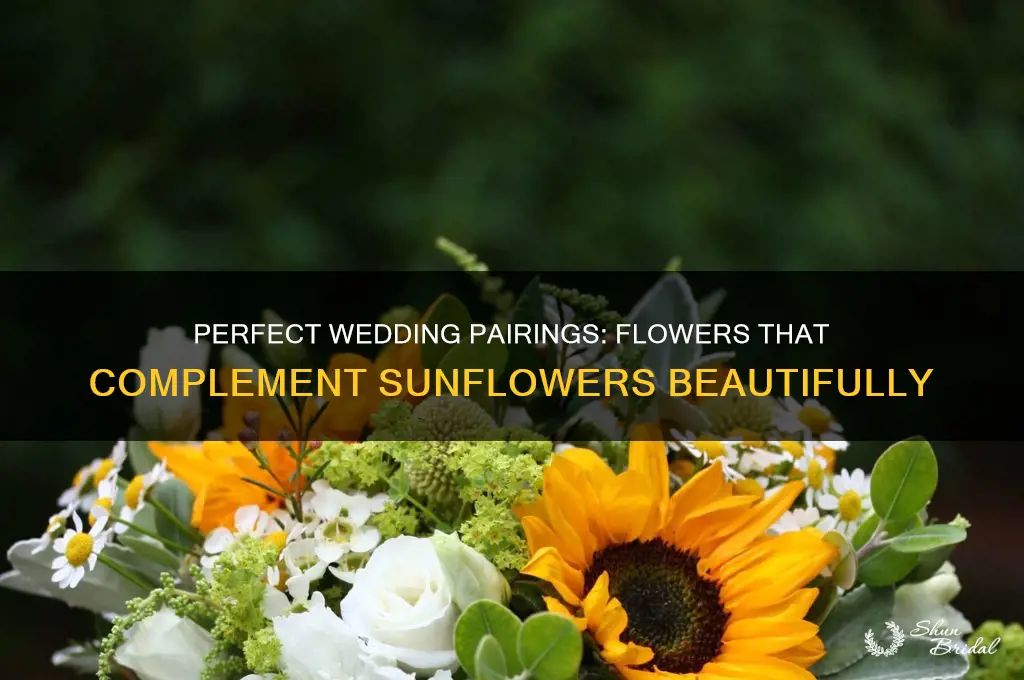 what flowers go good with sunflowers for a wedding