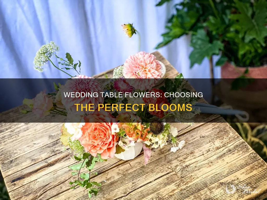 what flowers to include in a wedding table arrangement