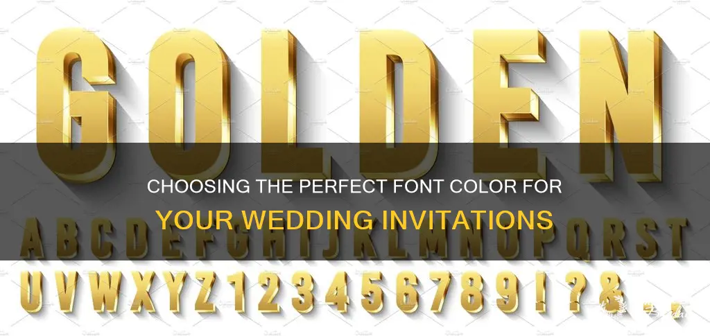 what font color show I use for wedding invitations