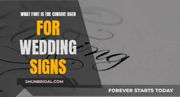 The Perfect Font for Wedding Signs: Cursive Style