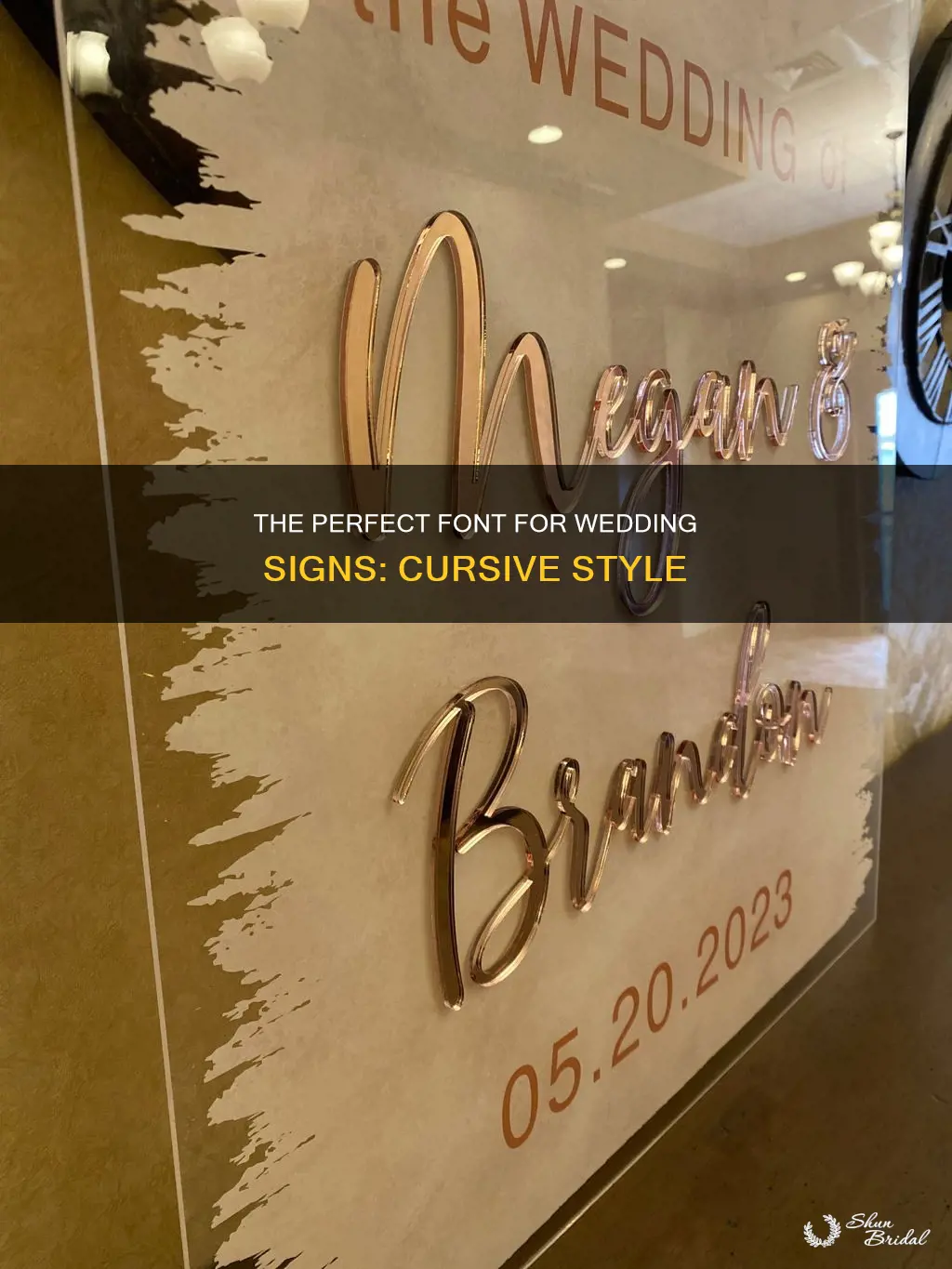 what font is the cursive used for wedding signs