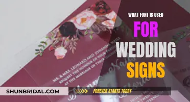 Wedding Signage: Choosing the Perfect Font