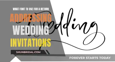 Choosing the Perfect Font for Wedding Invitation Return Addresses