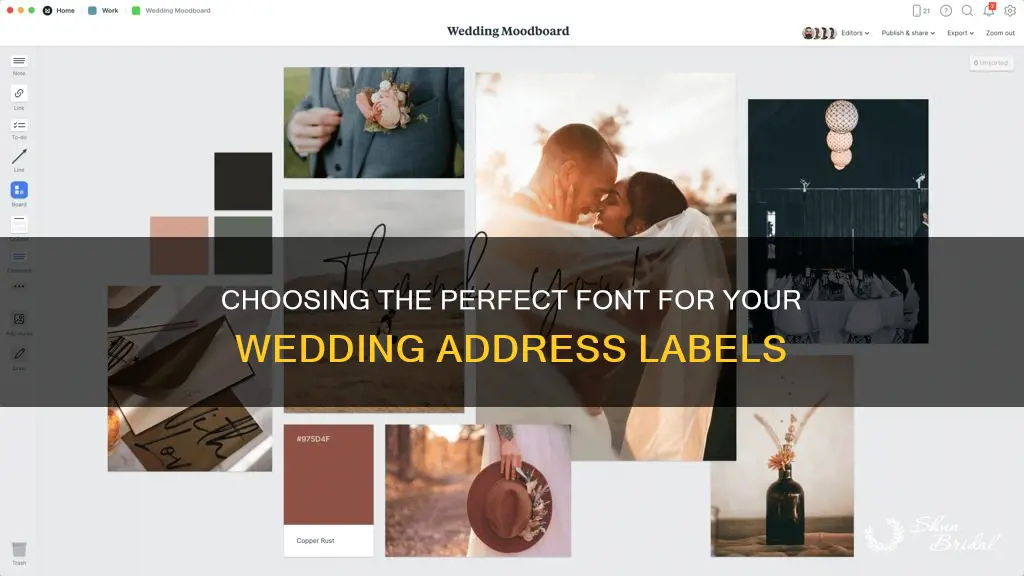 what font to use for wedding address labels