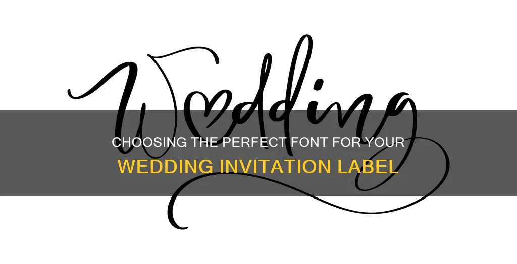 what font to use for wedding invitations label