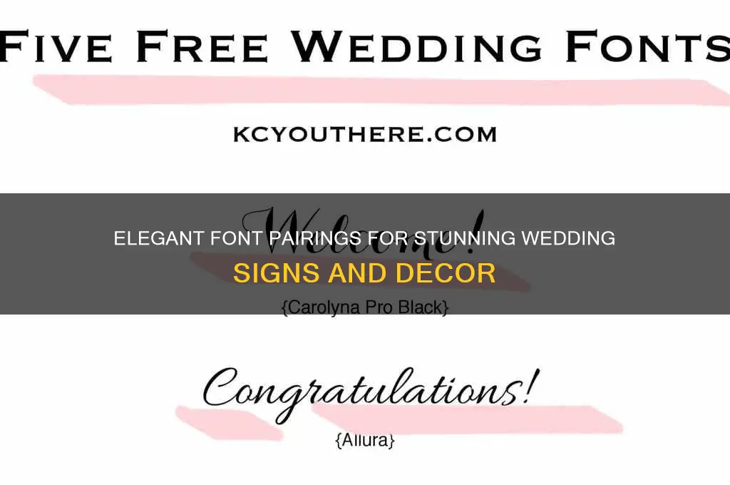 what fonts go together for wedding signs