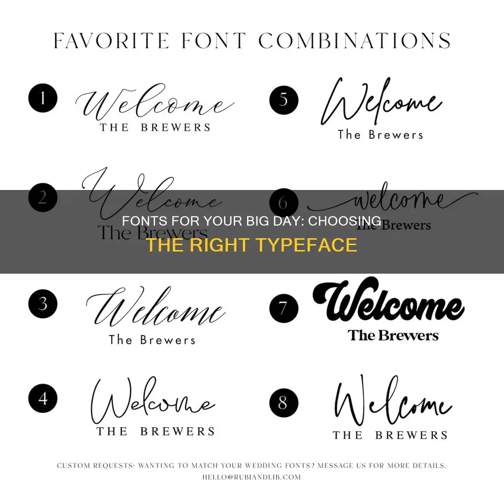 what fonts to use for a wedding