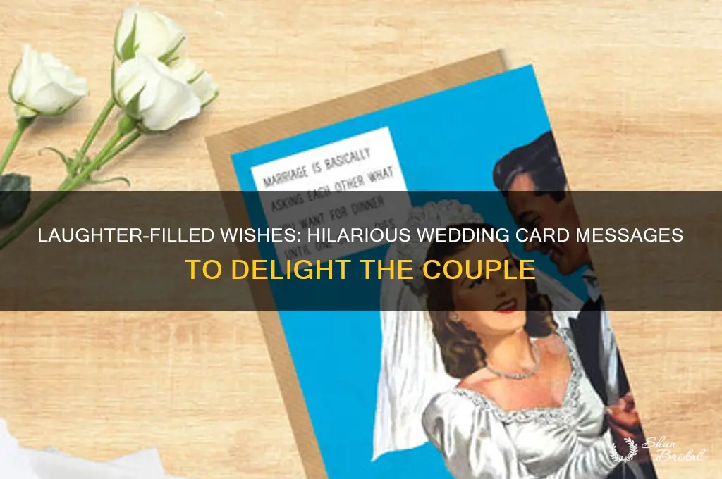 what funny things to write in a wedding card