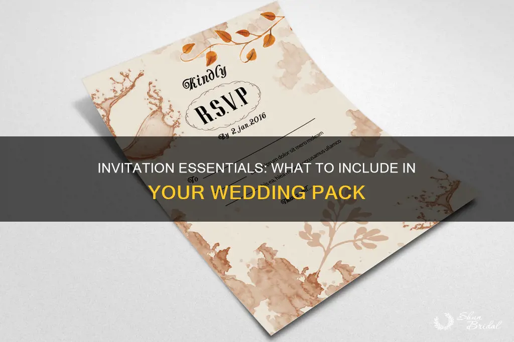 what goes in a wedding invitation pack