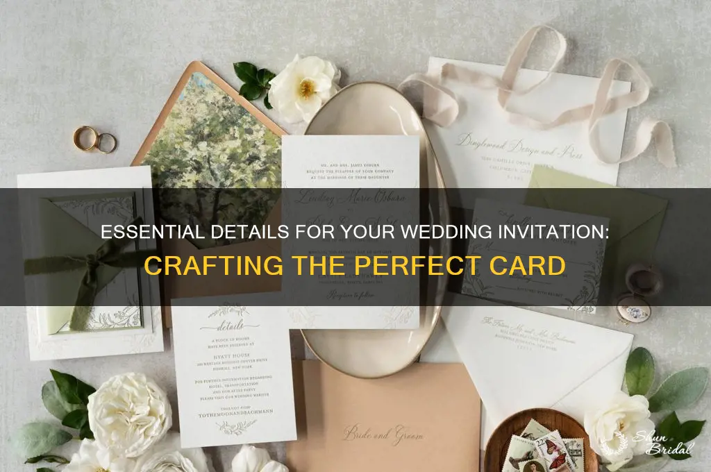 what goes on a detail card for a wedding invaiton