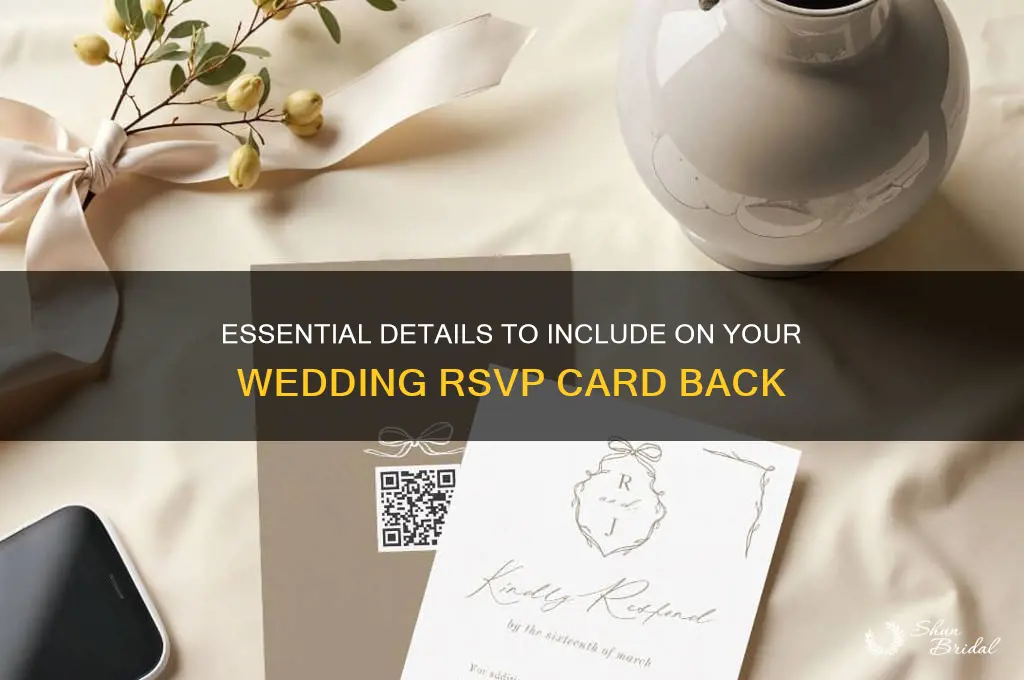 what goes on the back of a rsvp wedding cards