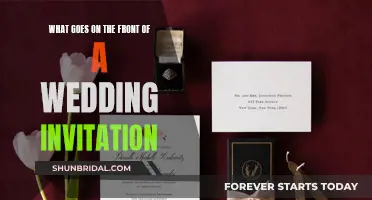 The Front of a Wedding Invitation: What to Include