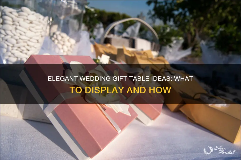 what goes on the gift table at a wedding