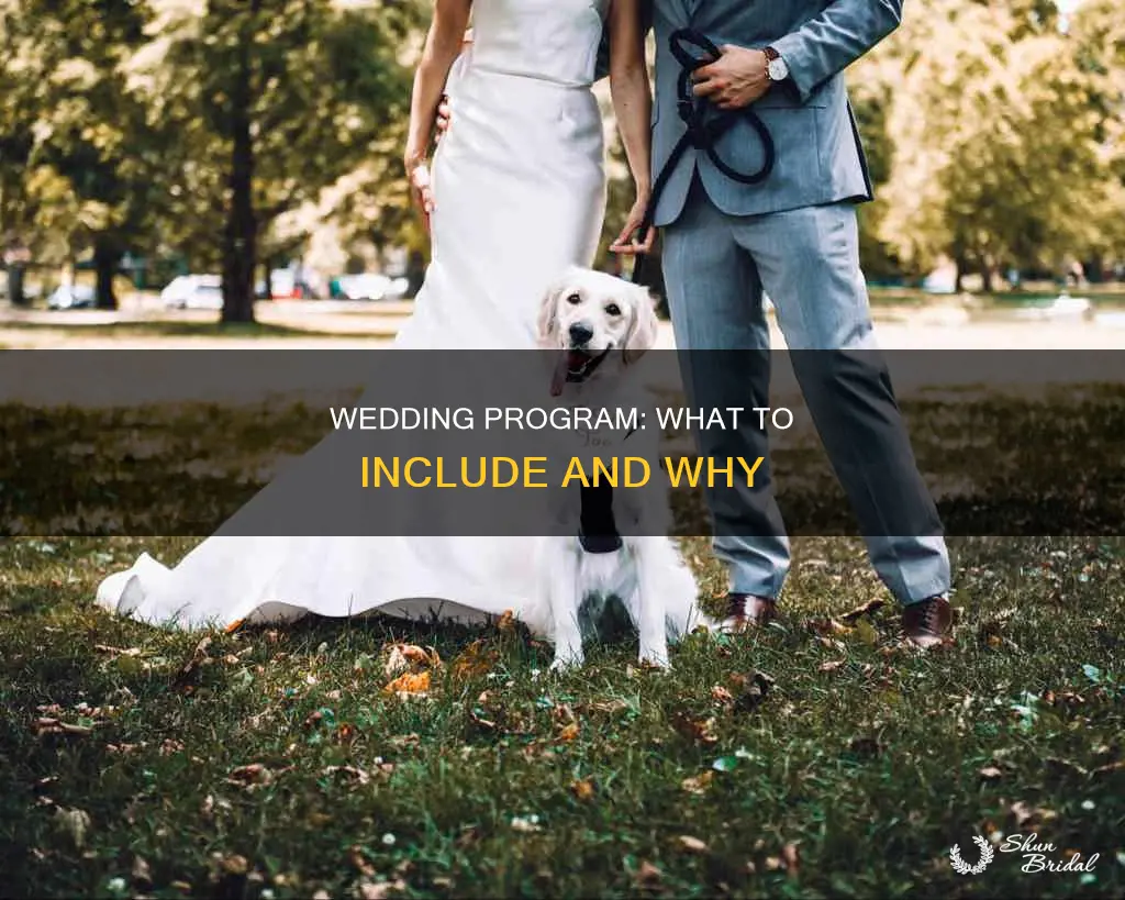 what goes on the wedding program