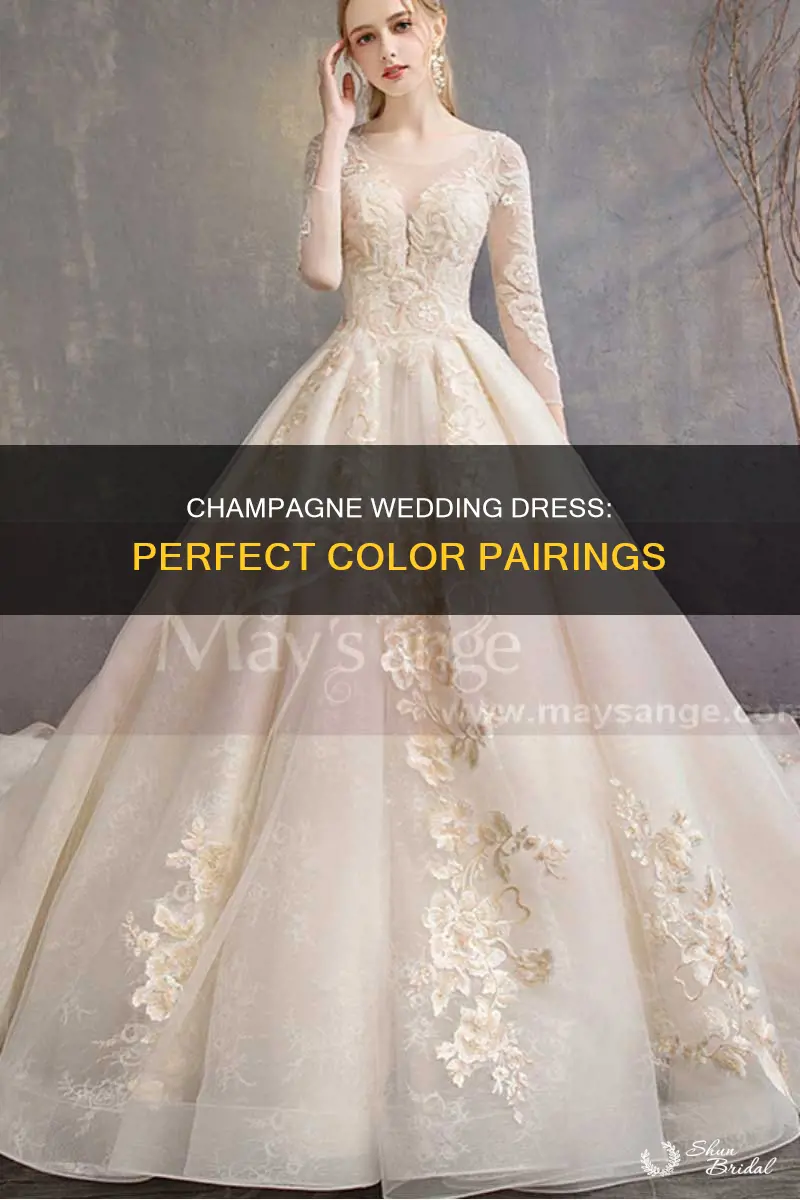what goes with champagne wedding dress