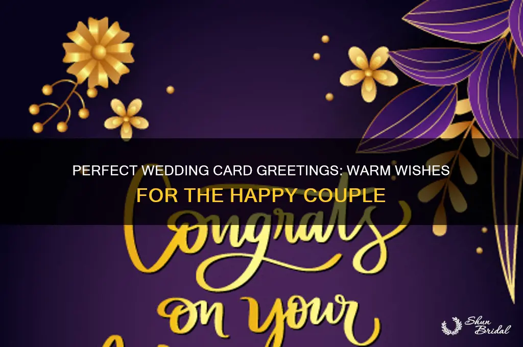 what greeting to put in a wedding card