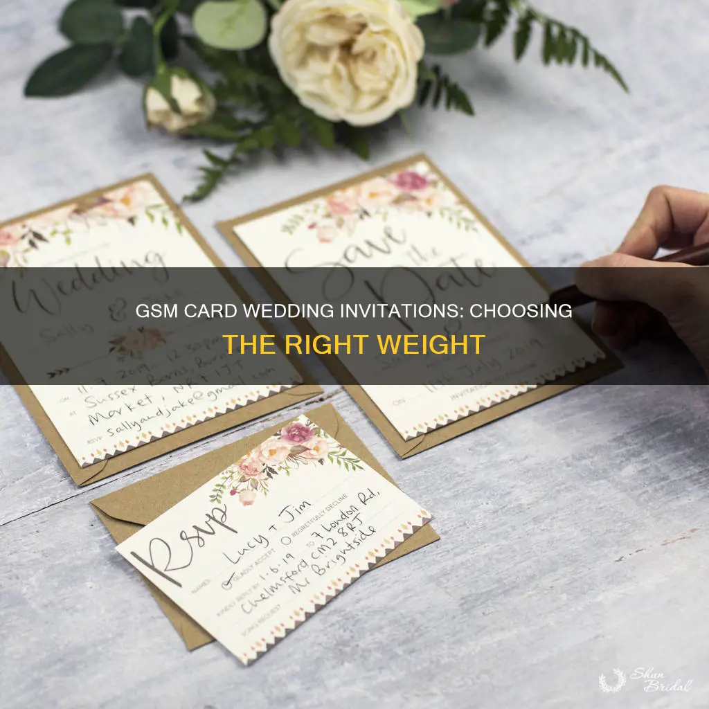 what gsm card for wedding invitations