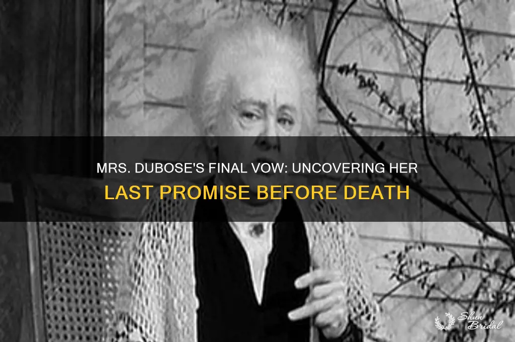 what had mrs dubose vow before she died