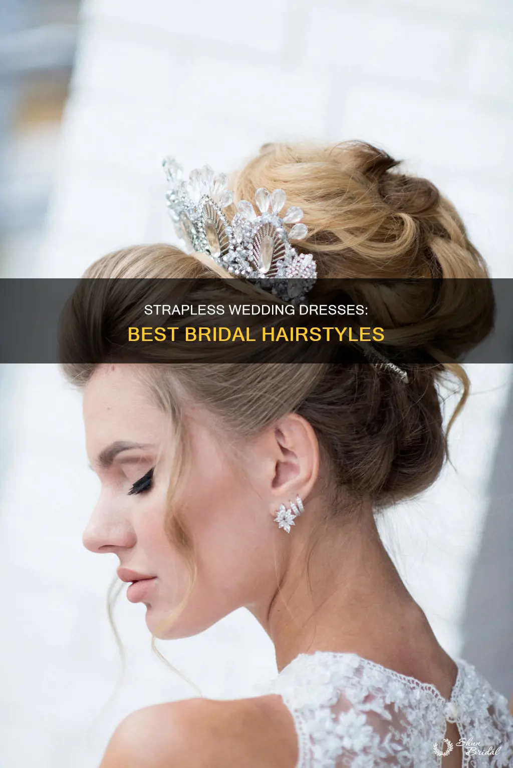 what hairstyle goes with a strapless wedding dress