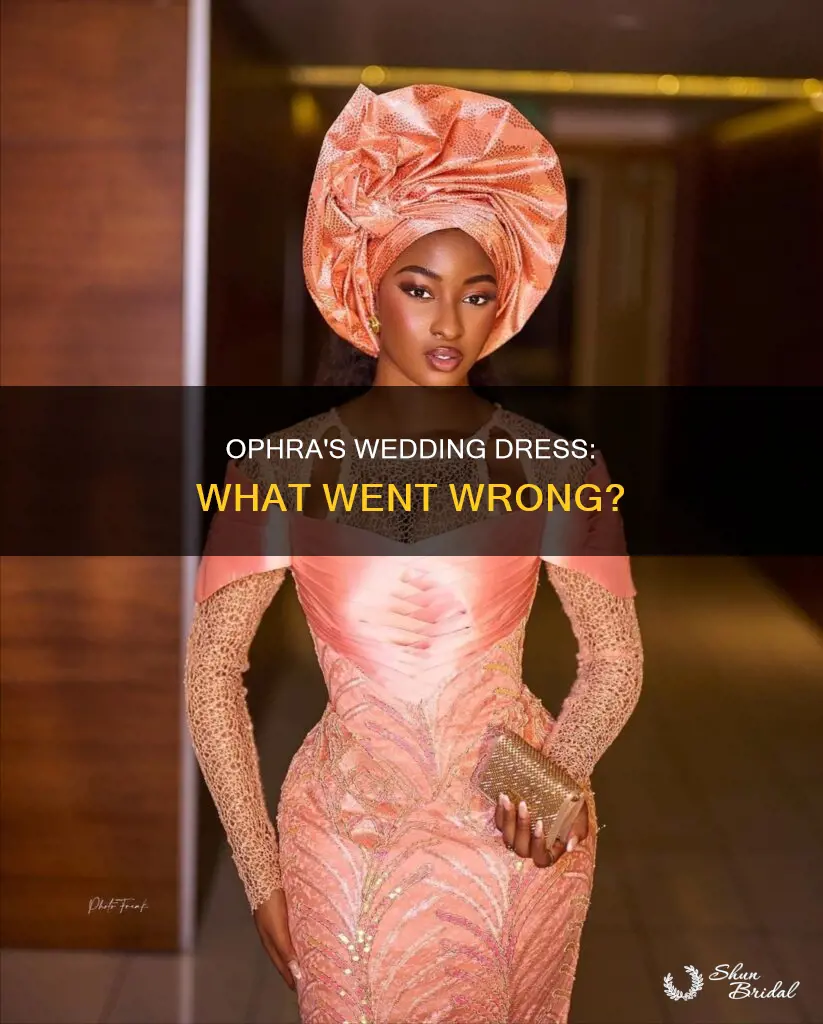 what happen to ophra dress at the wedding